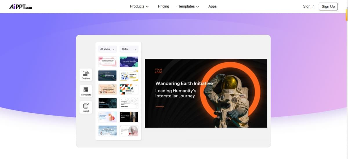 AiPPT，国内领先的AI一键生成PPT智能工具