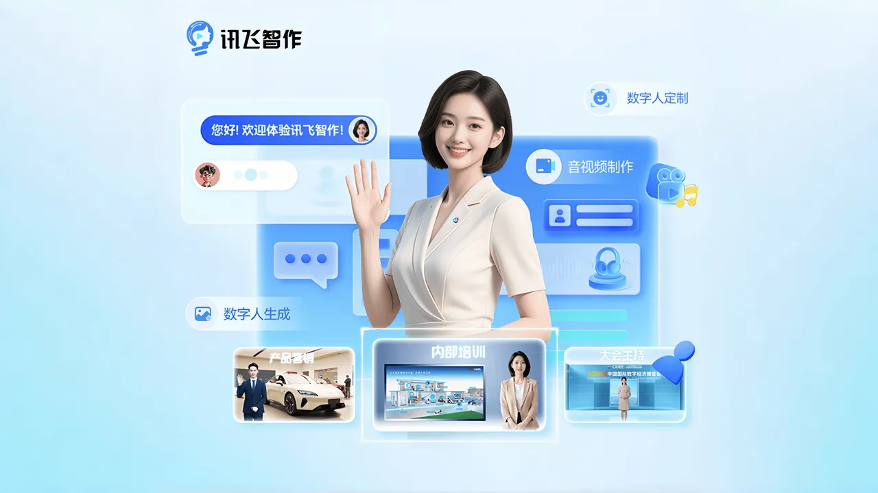 讯飞智作：科大讯飞旗下超1210万用户选择的AIGC一站式智能配音与虚拟人创作平台