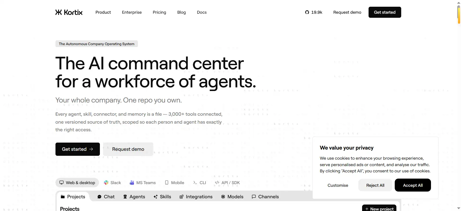Kortix – an AI operating system that puts your entire company into a single Git repository; open source, self-hosted, and entirely yours.