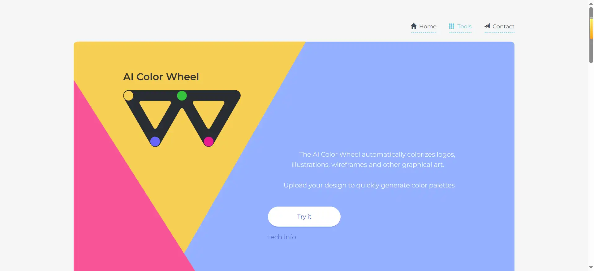 Brandmark Color Wheel—A "color inspiration engine" that instantly transforms uploaded black-and-white designs into thousands of color schemes using AI.