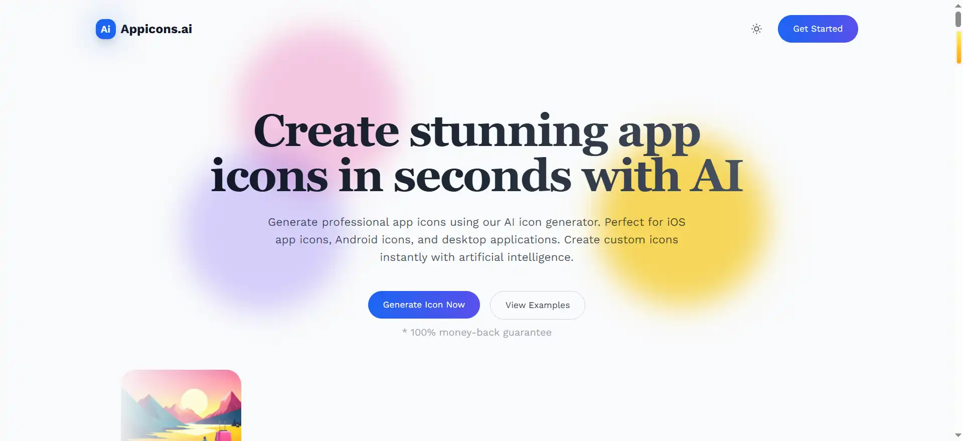 Appicons.ai——AI秒生成专业应用图标，iOS/Android开发者的效率神器