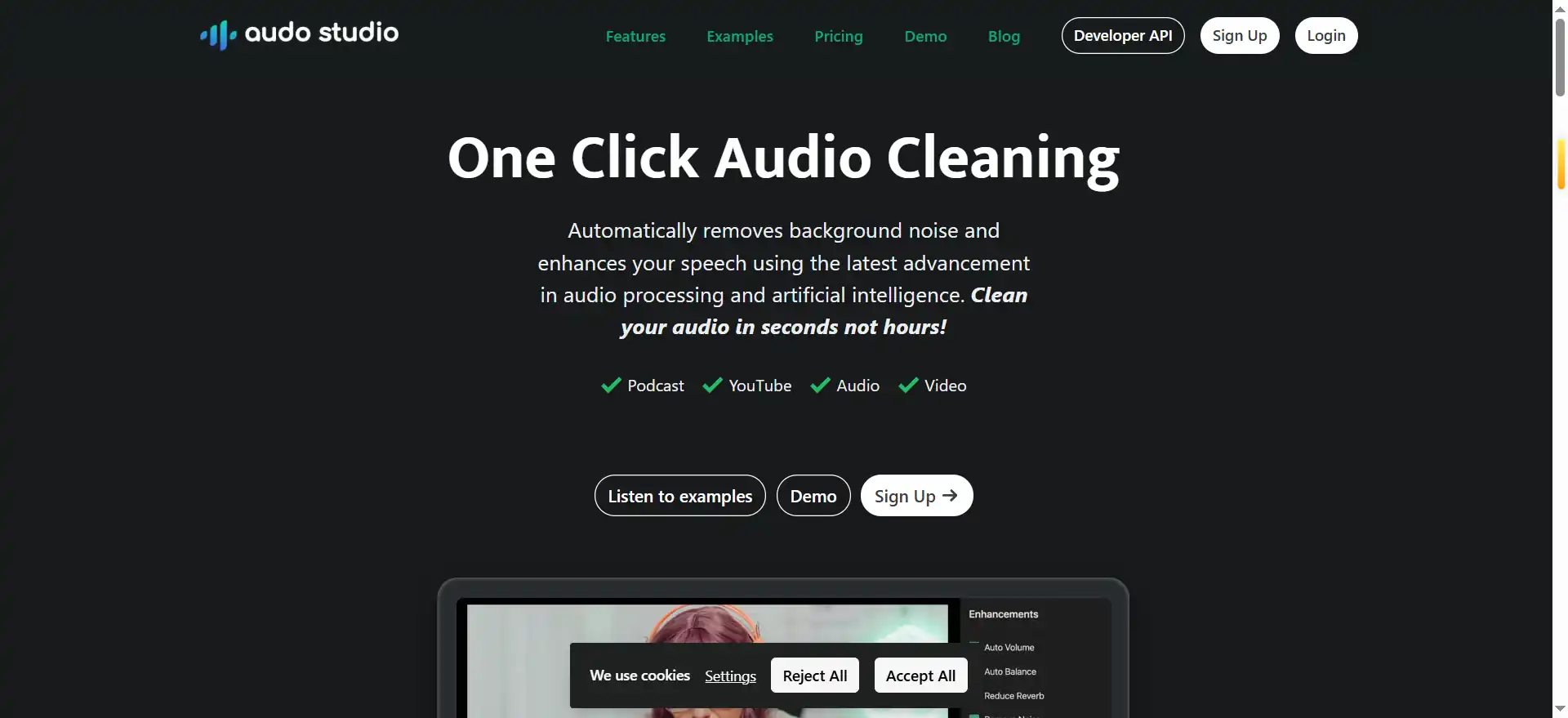 Audo.ai——AI一键音频清理神器，让播客和视频的杂音瞬间消失