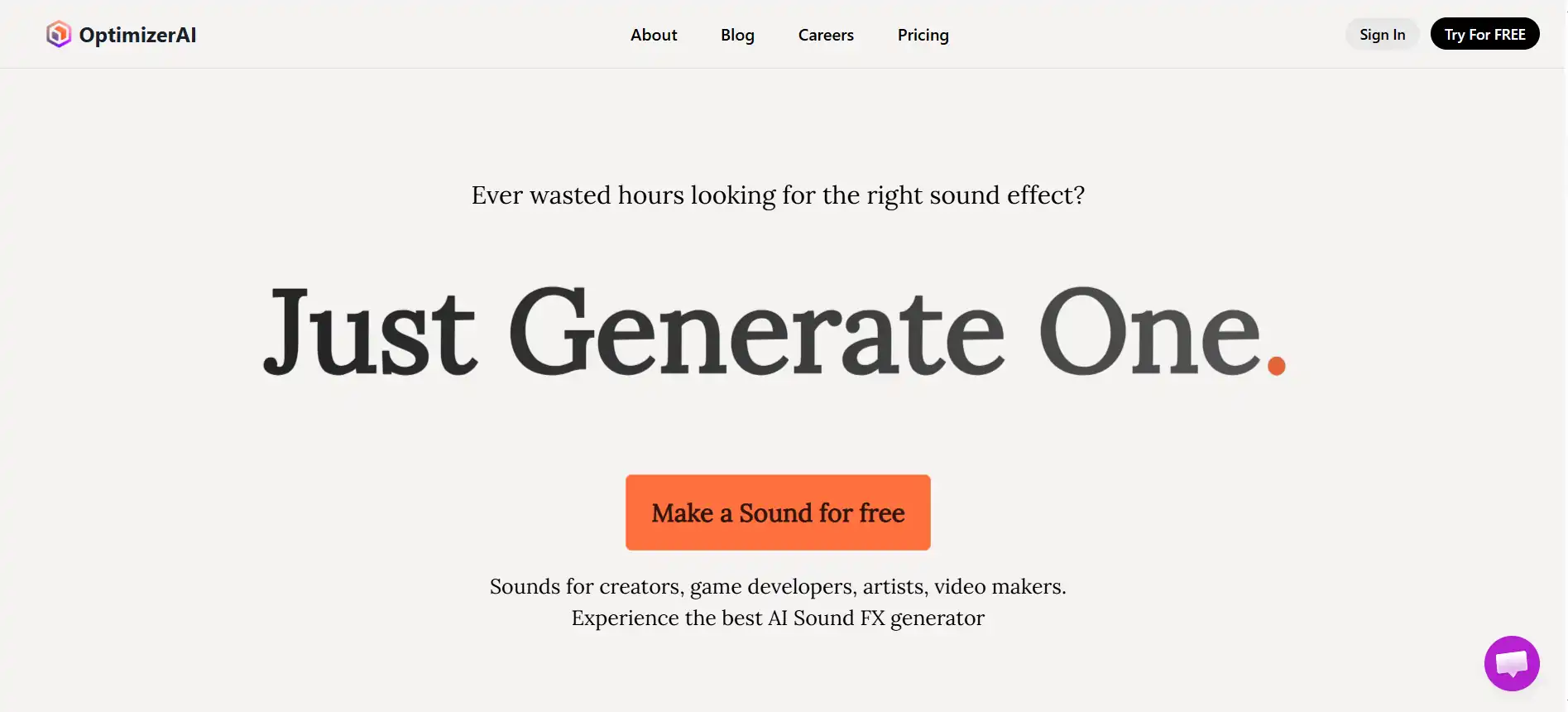 OptimizerAI—Generate high-quality sound effects from text descriptions: an AI sound design workshop for game and video creators.