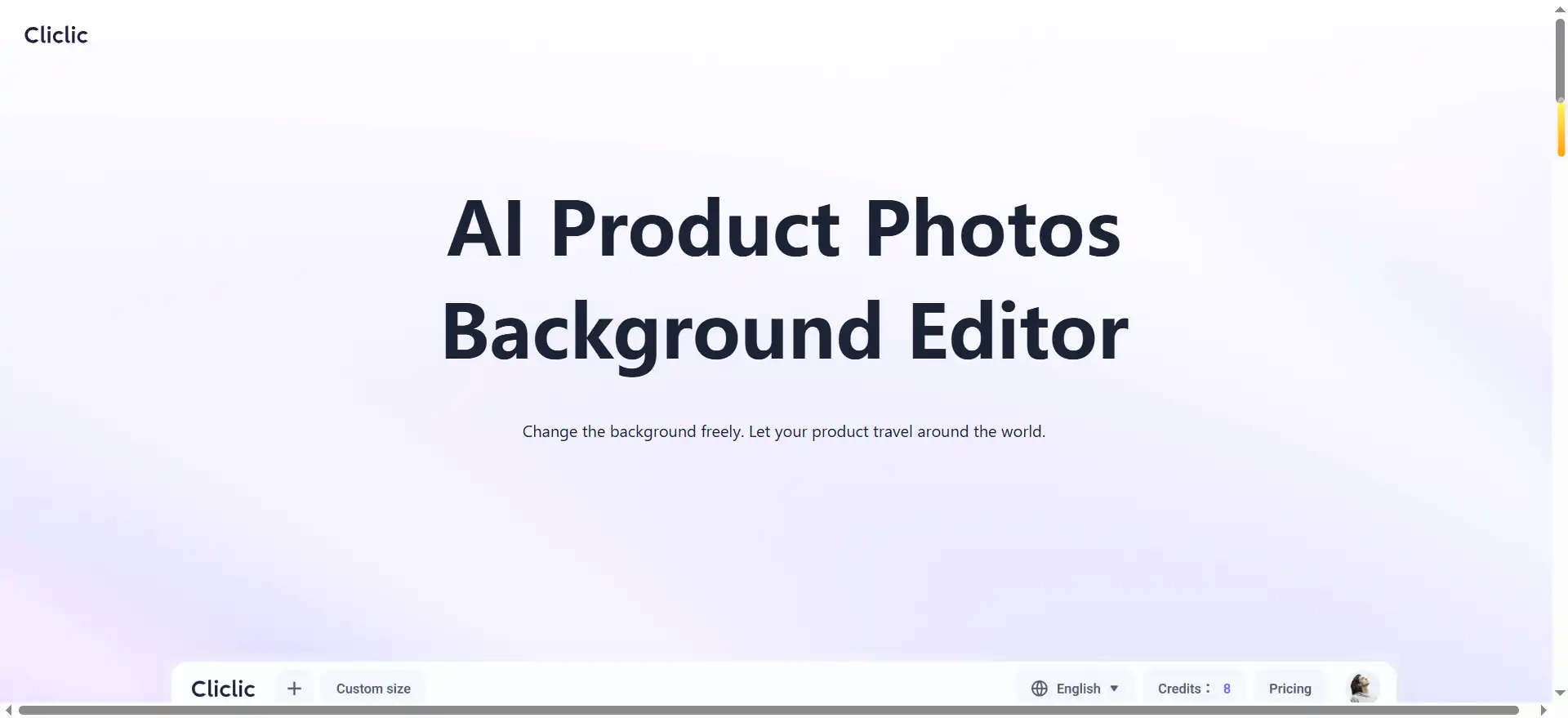 Cliclic AI Product Photos Background Editor - Freely Change Backgrounds, Let Your Product Travel the World