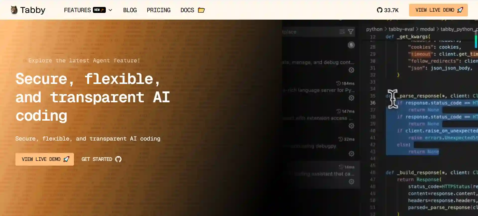 Tabby - Open-source, self-hosted AI coding assistant with code completion and chat