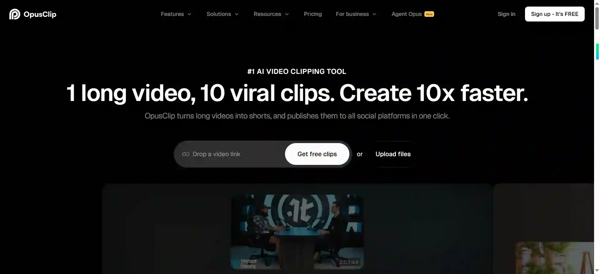 OpusClip: #1 AI Video Clipping and Editing Tool