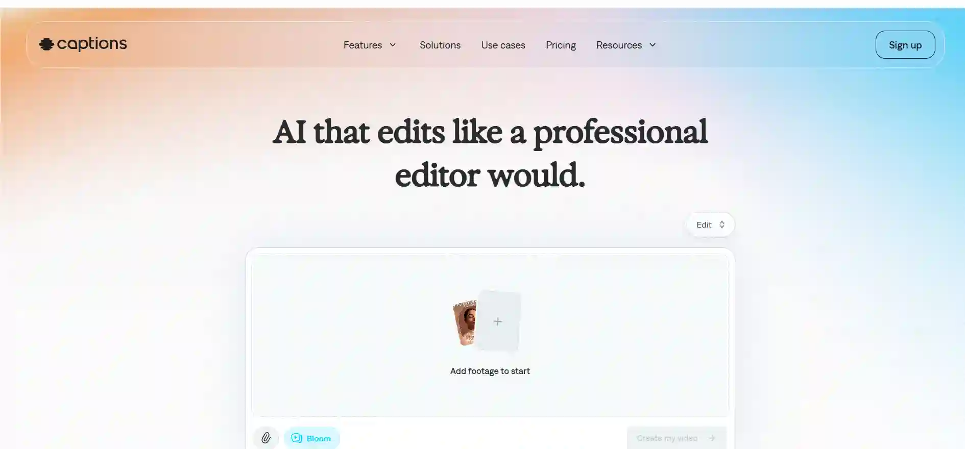 Captions: AI That Edits Like a Professional Editor