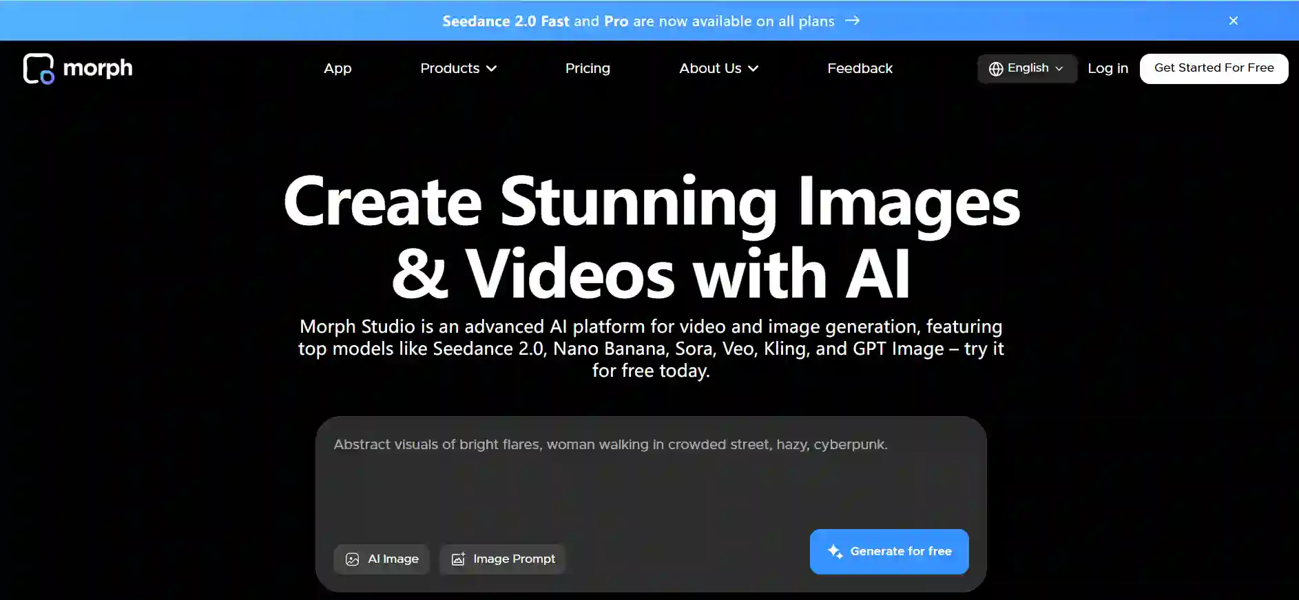Morph Studio AI图像与视频生成平台