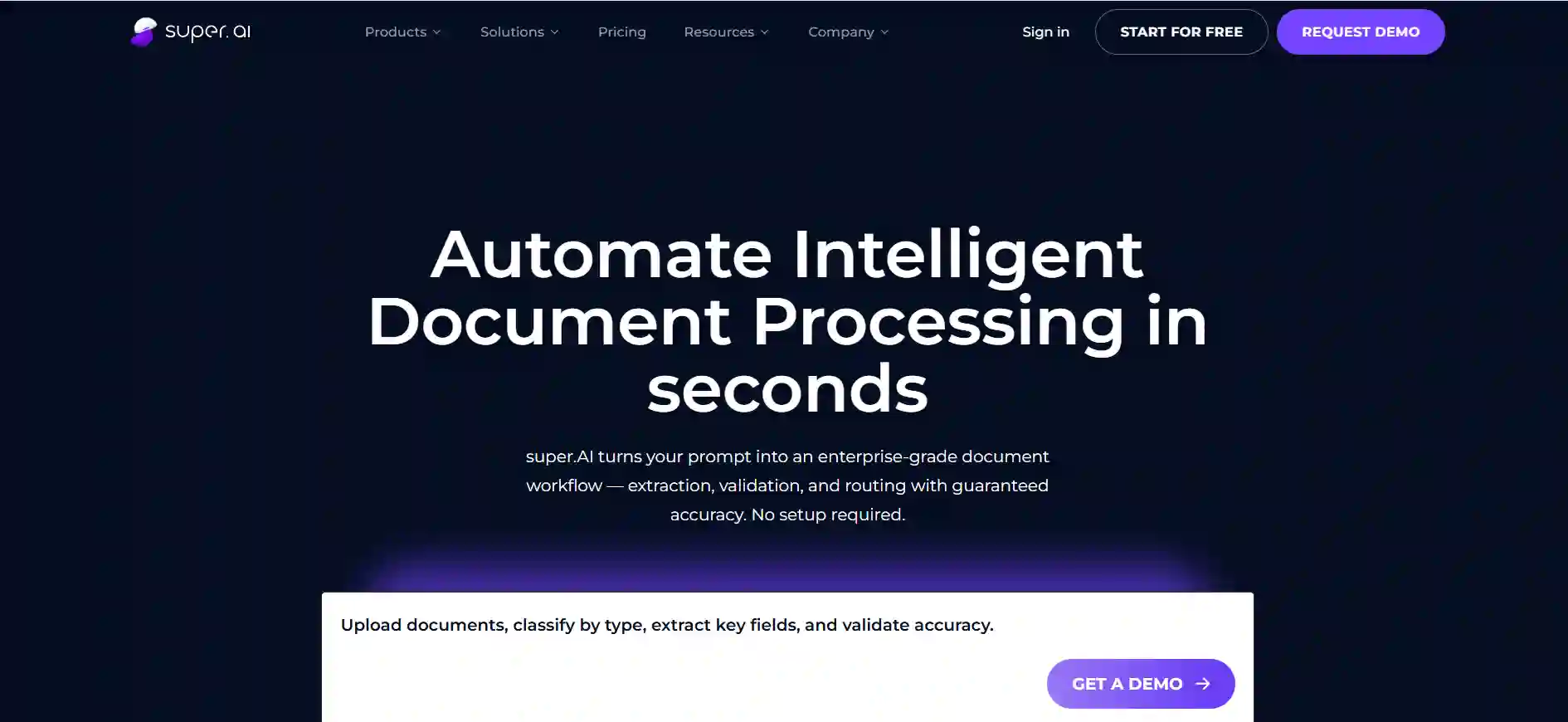 super.AI Intelligent Document Processing Platform for Complex Documents