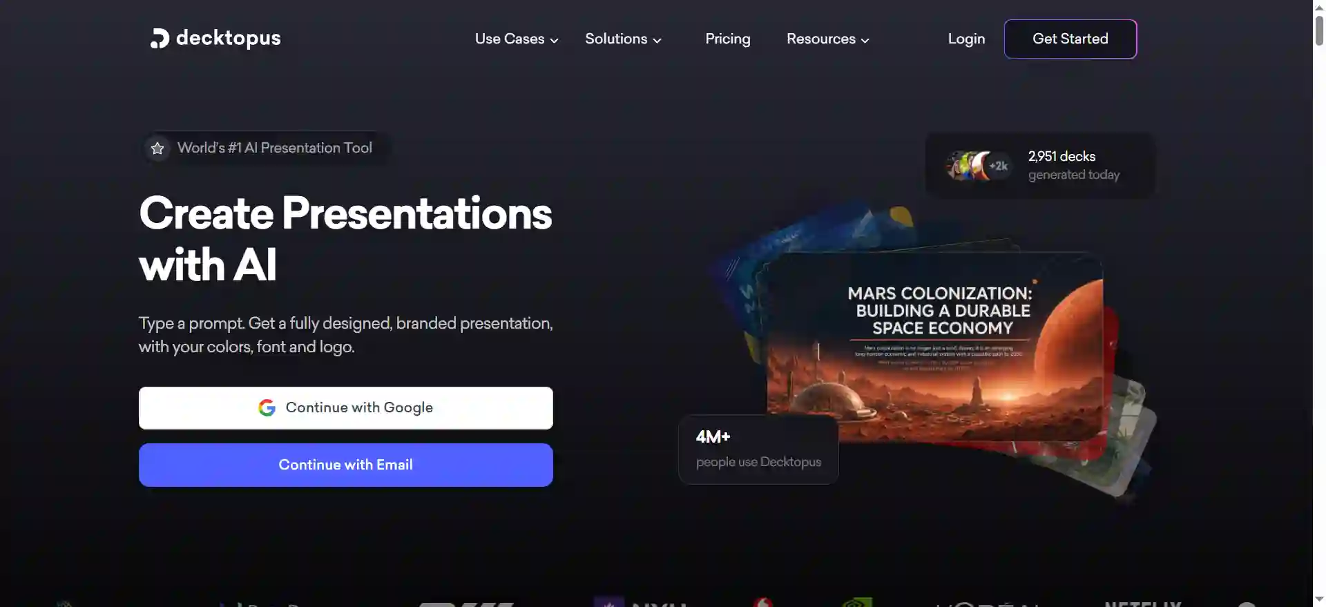 Decktopus AI: AI-Powered Presentation Tool for Smart Slide Generation & Branded Content