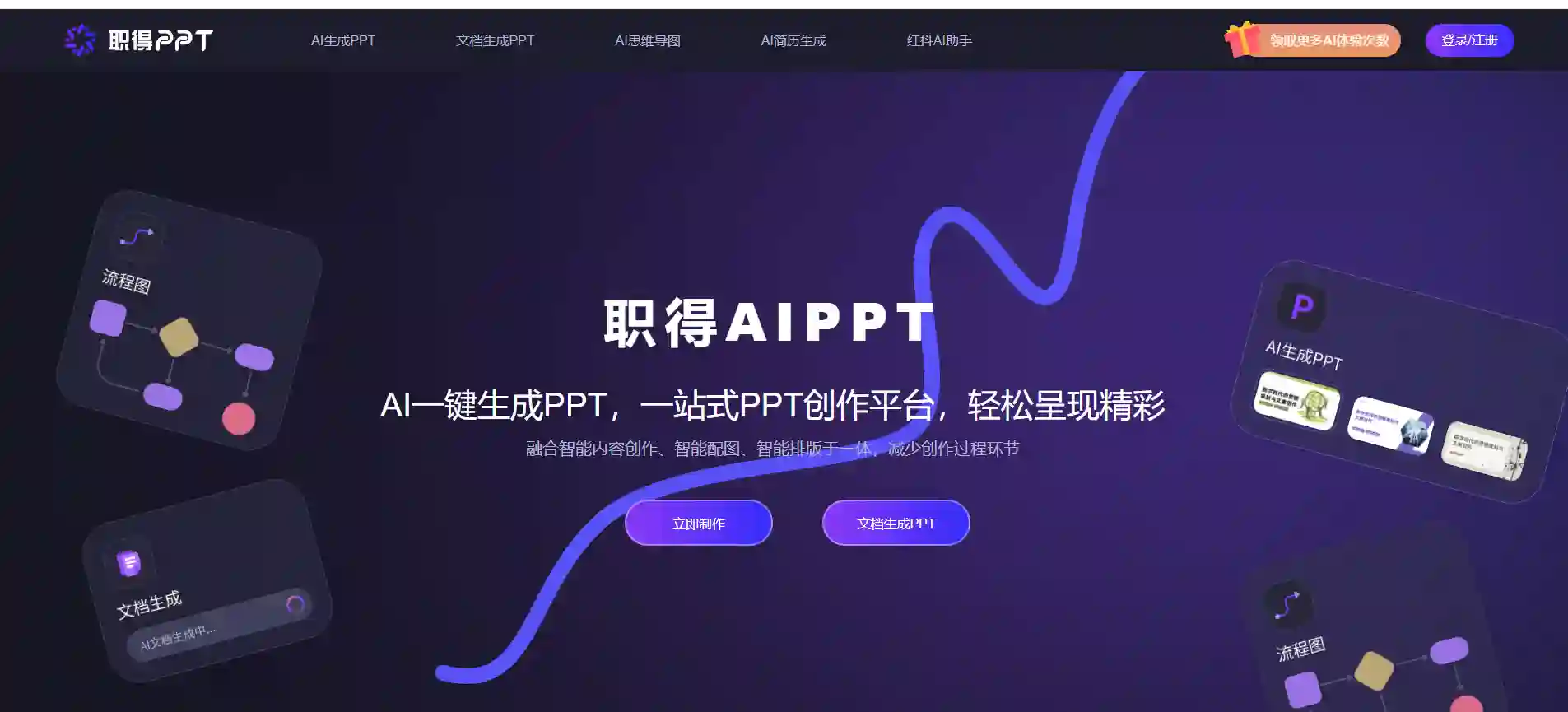 Zhide AIPPT - AI-Powered One-Click PPT Generator with Document-to-PPT and Smart Layout