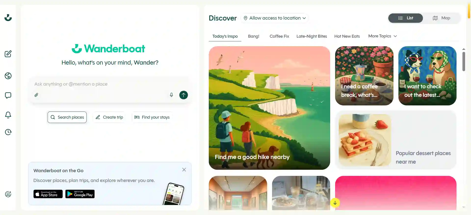 Wanderboat AI旅行规划助手
