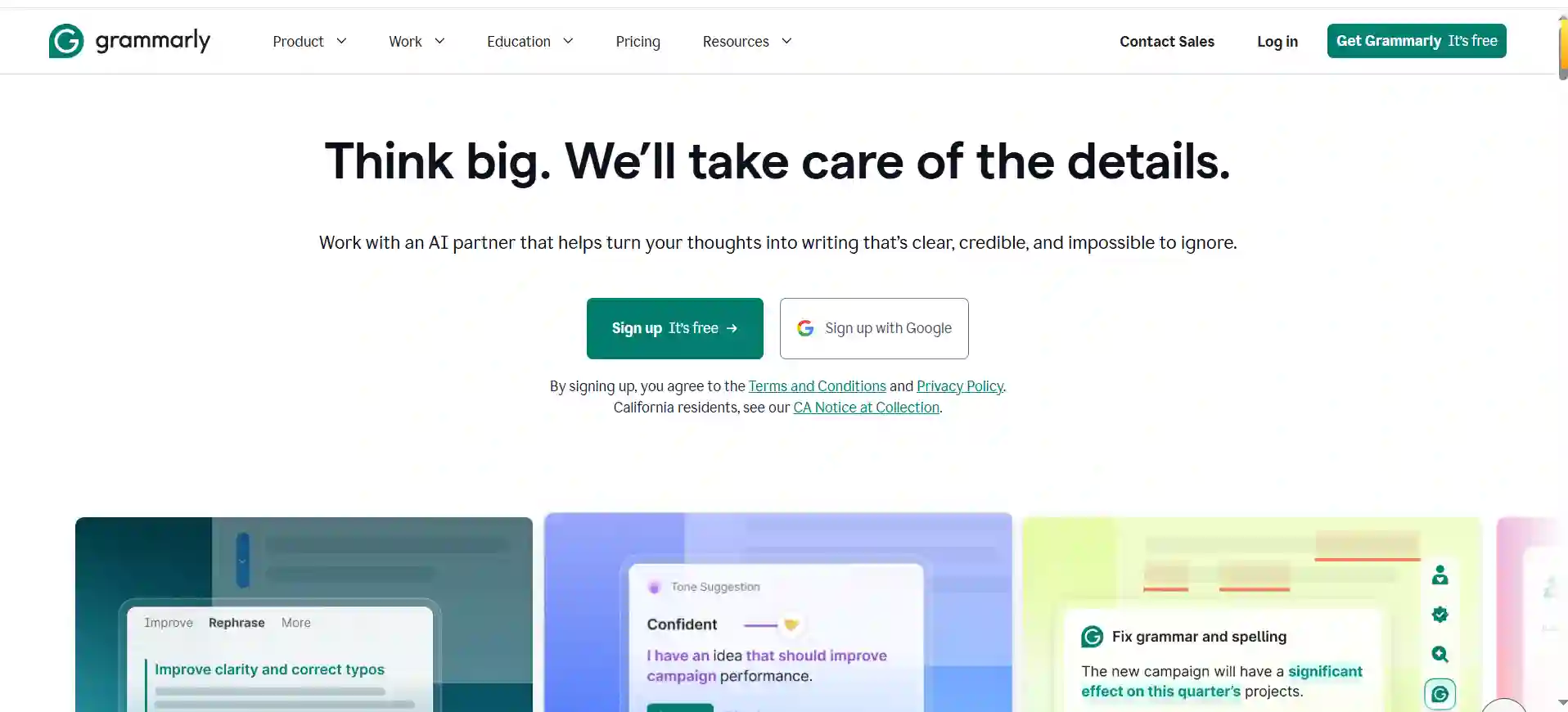 Grammarly - AI写作助手与语法检查工具，提供个性化写作建议与文本生成