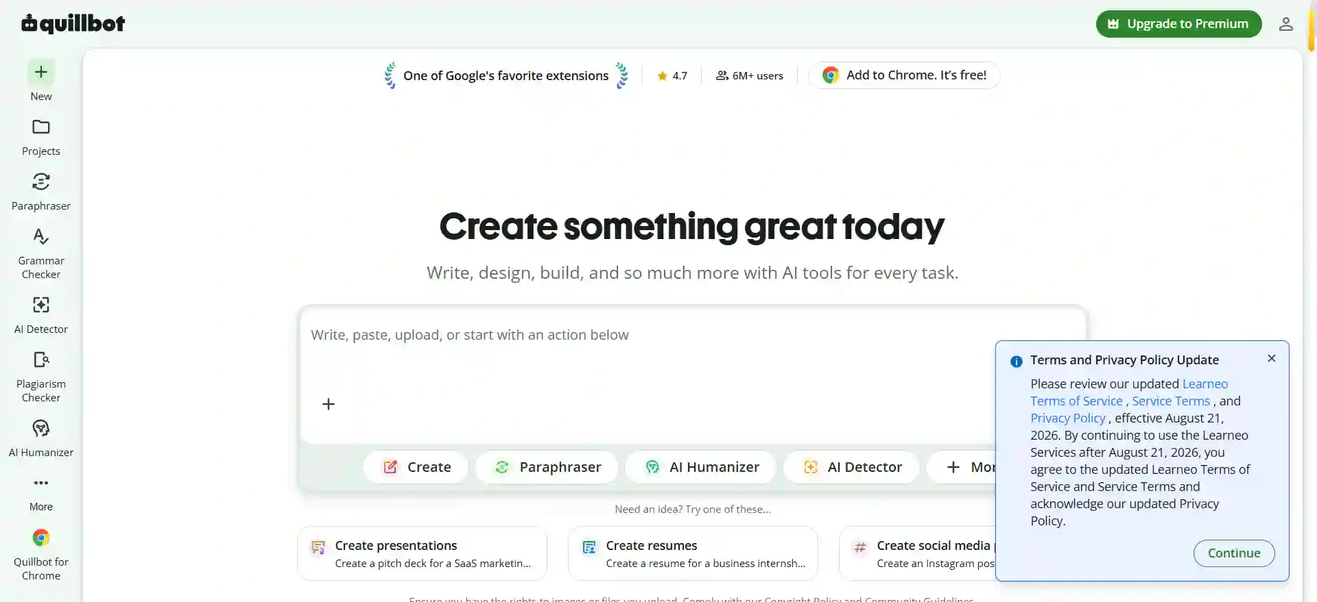 QuillBot - AI Writing Assistant for Paraphrasing, Grammar Check, Detector & More