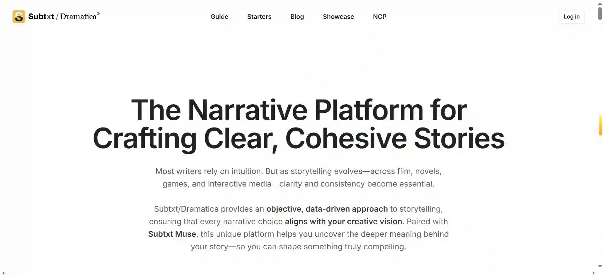 Subtxt with Muse - AI-Powered Narrative Platform for Storytelling Clarity & Consistency