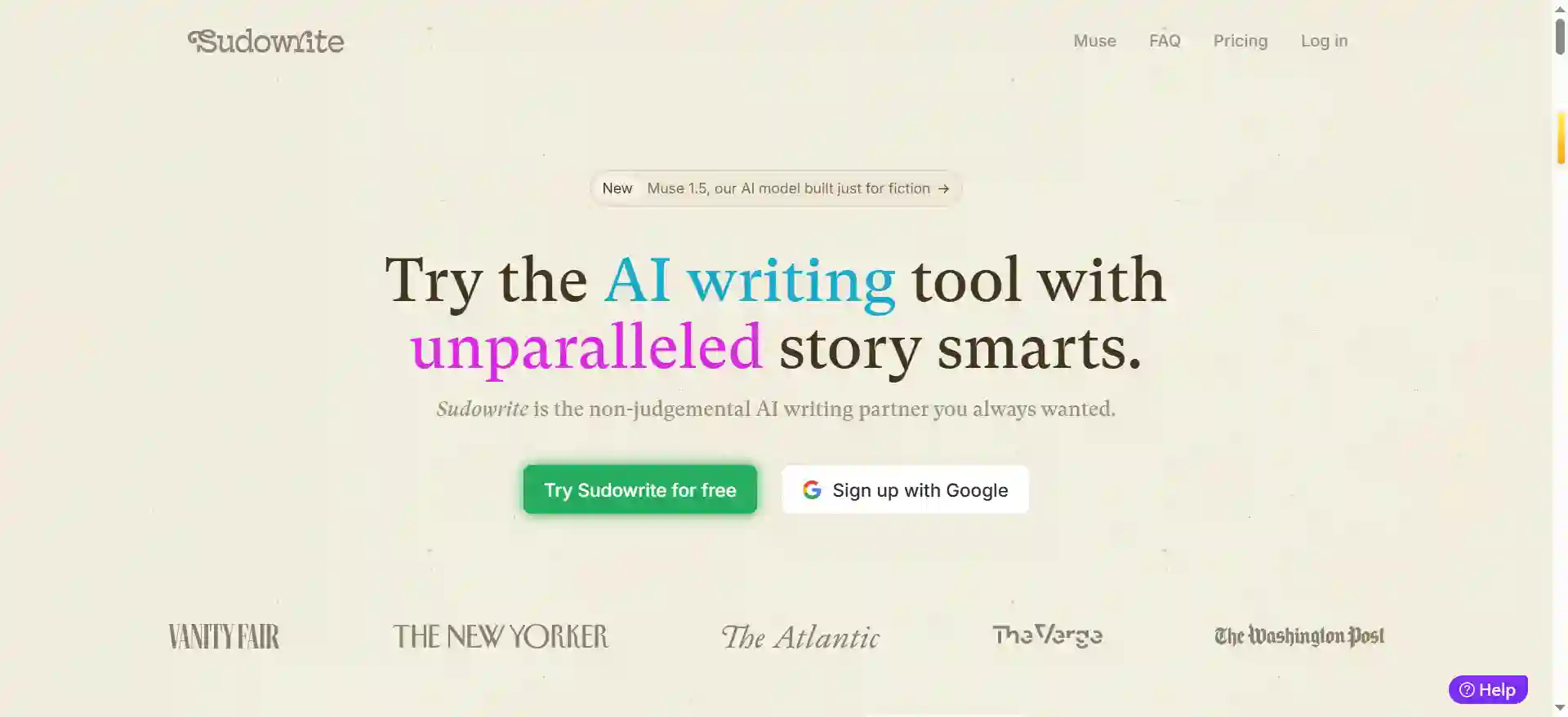 Sudowrite: AI Writing Assistant for Novel Creation and Blog Article Smart Helper