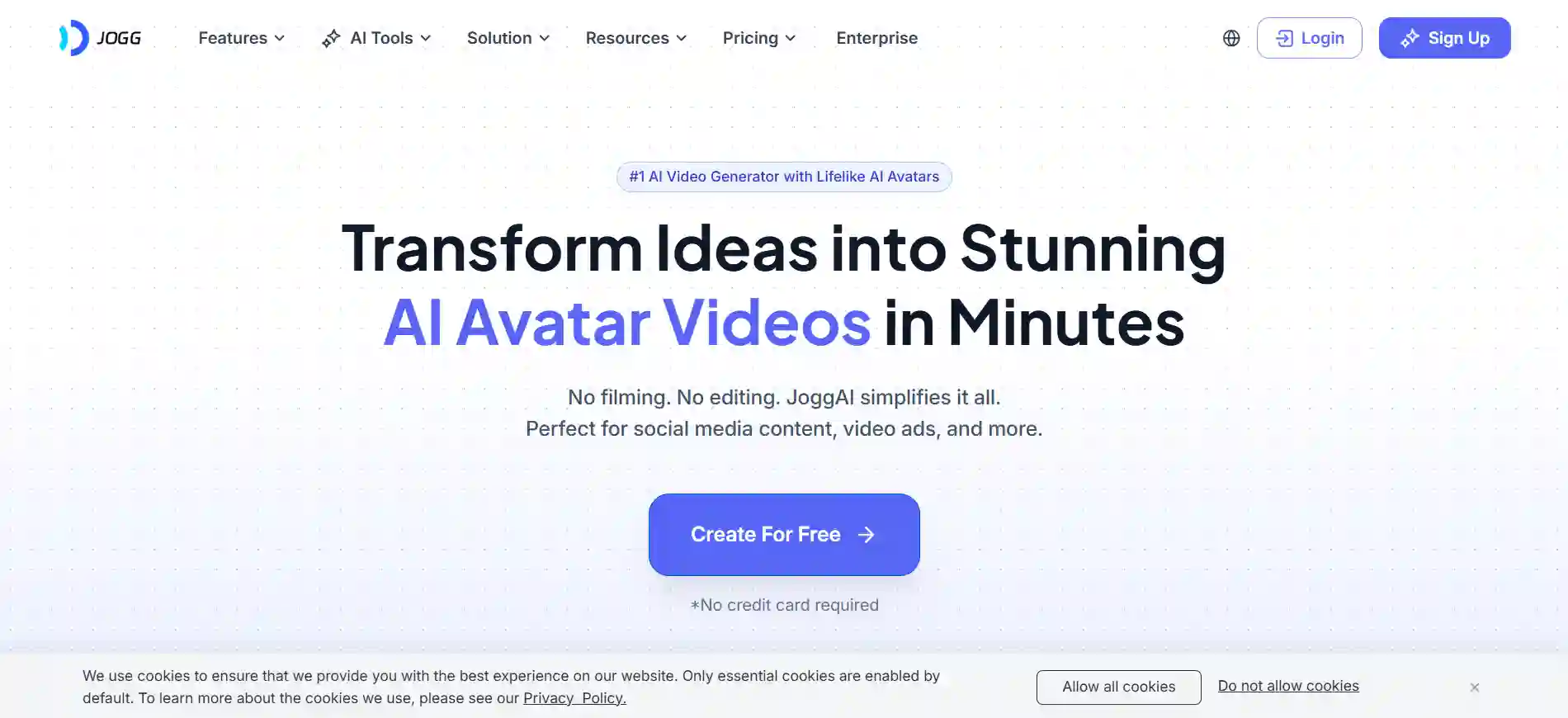 Jogg AI: Create professional marketing videos in minutes with AI avatars and automated editing