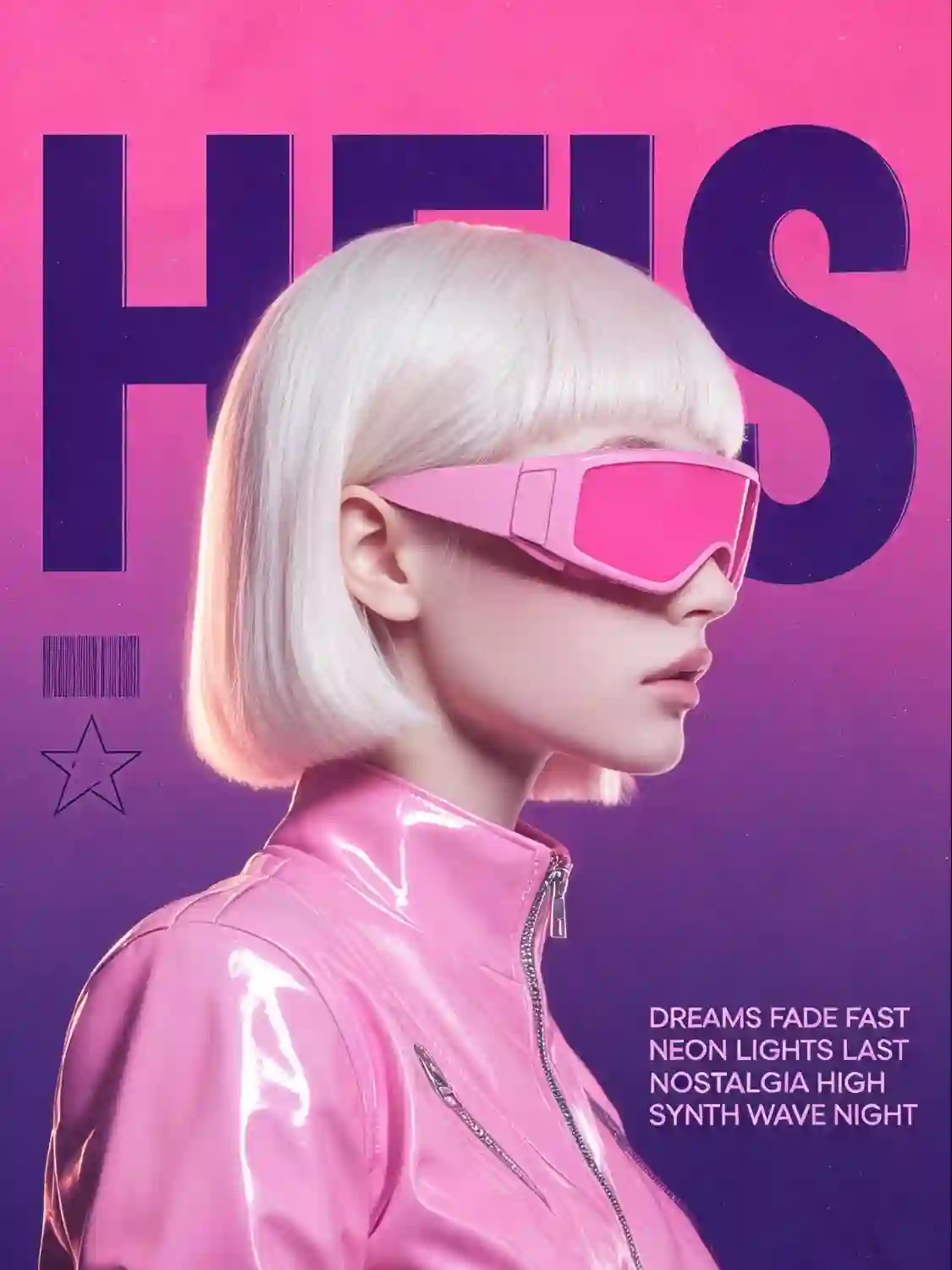 Retro-Futuristic Synthwave Music Poster - 1