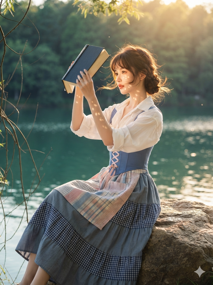 Lakeside Cottagecore Girl Portrait - 1