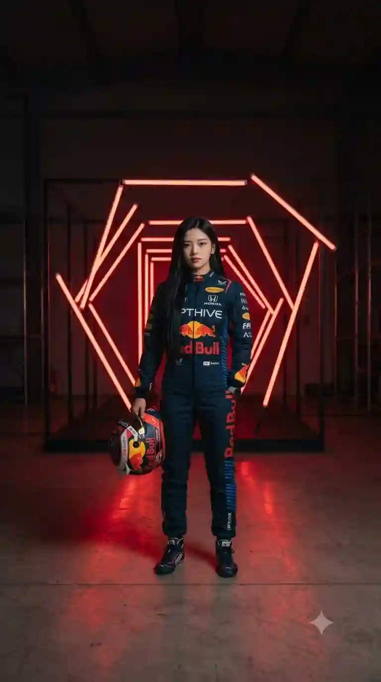 Racing Driver Neon Poster - 1