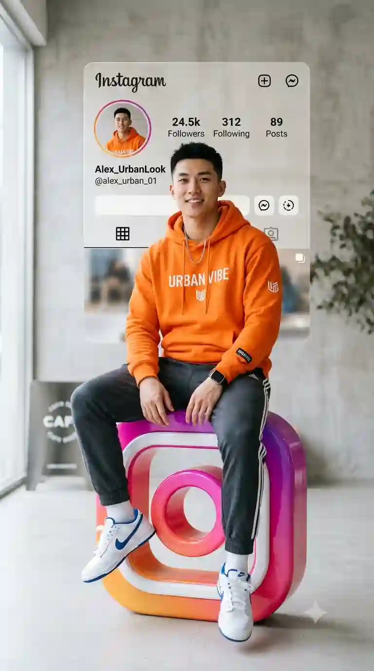 Urban Stylish Man Instagram Theme Poster Cover - 1