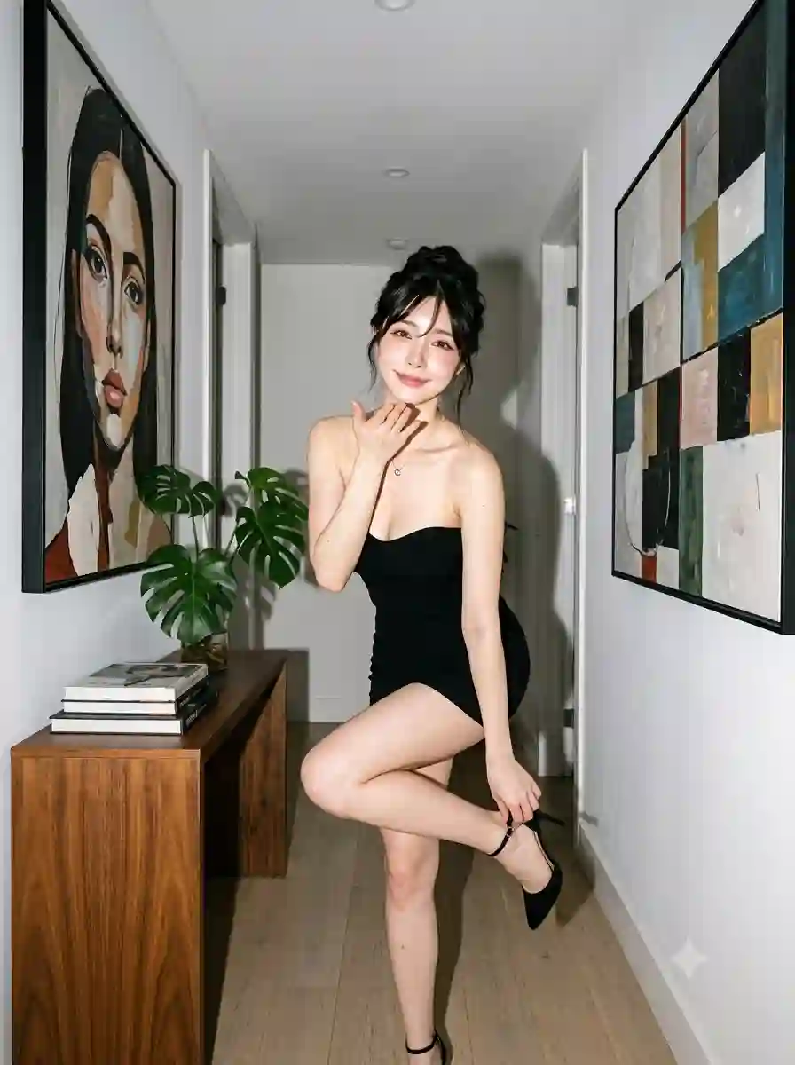 90s Flash Photography of an Eastern Beauty - 1
