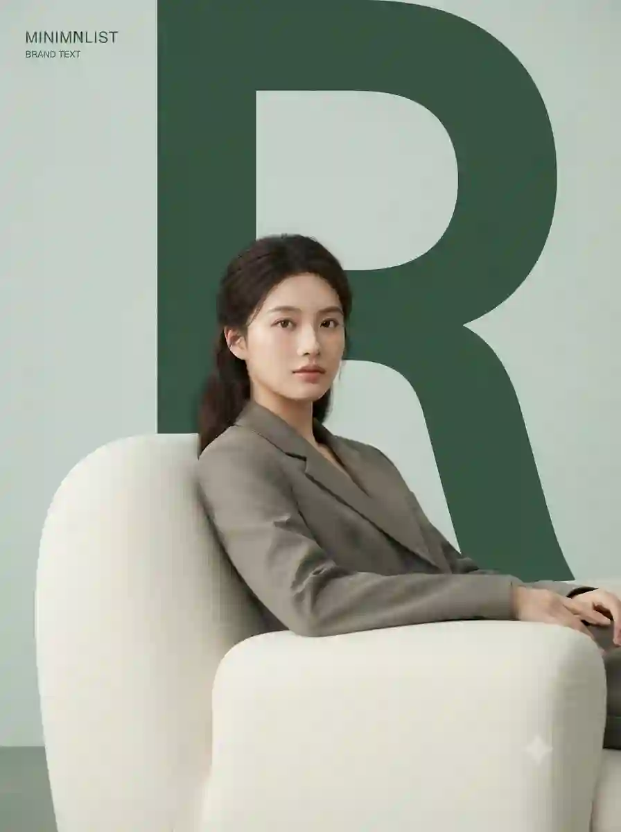 现代极简时尚海报 | 绿色系品牌视觉 - 1