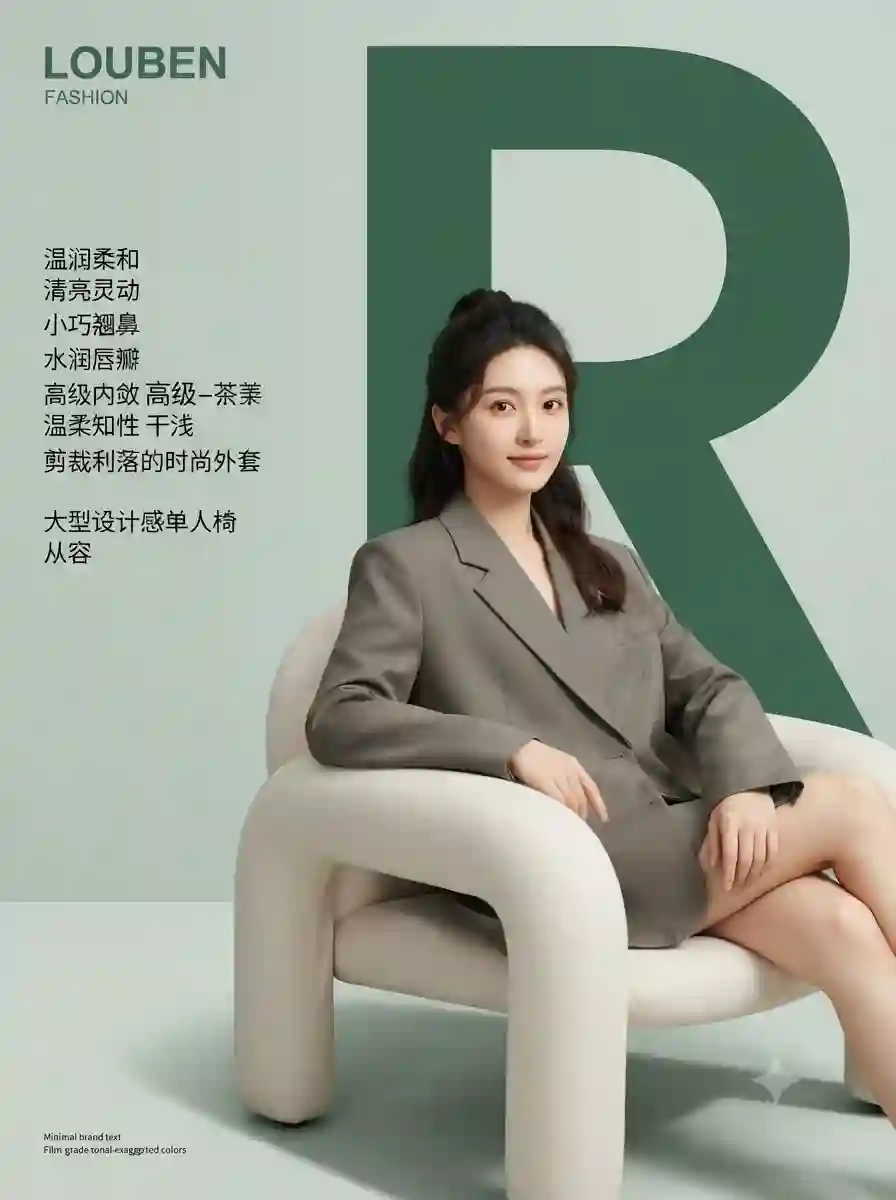 现代极简时尚海报 | 绿色系品牌视觉 - 2