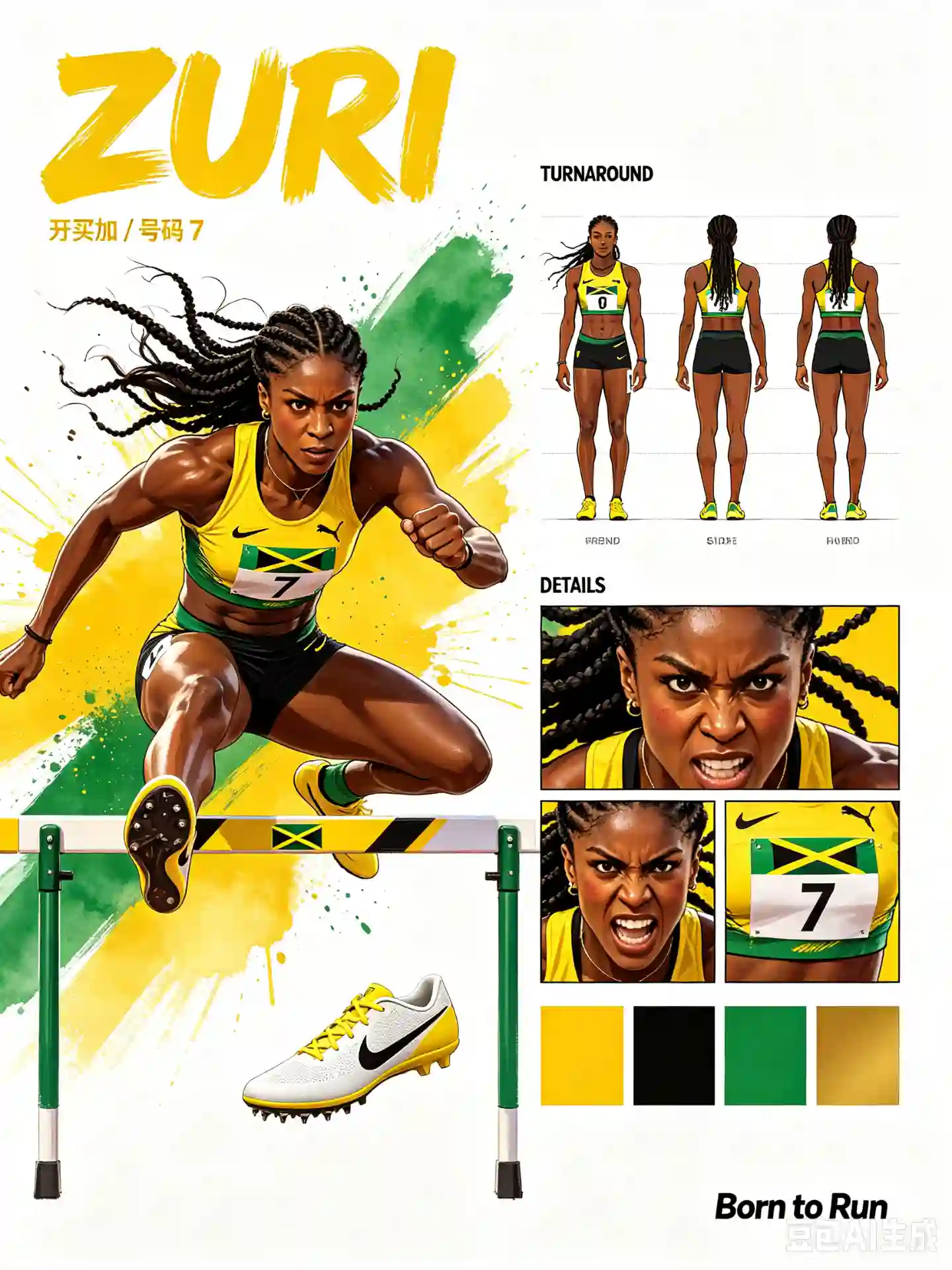 ZURI: Olympic Hurdler Character Bible - 1