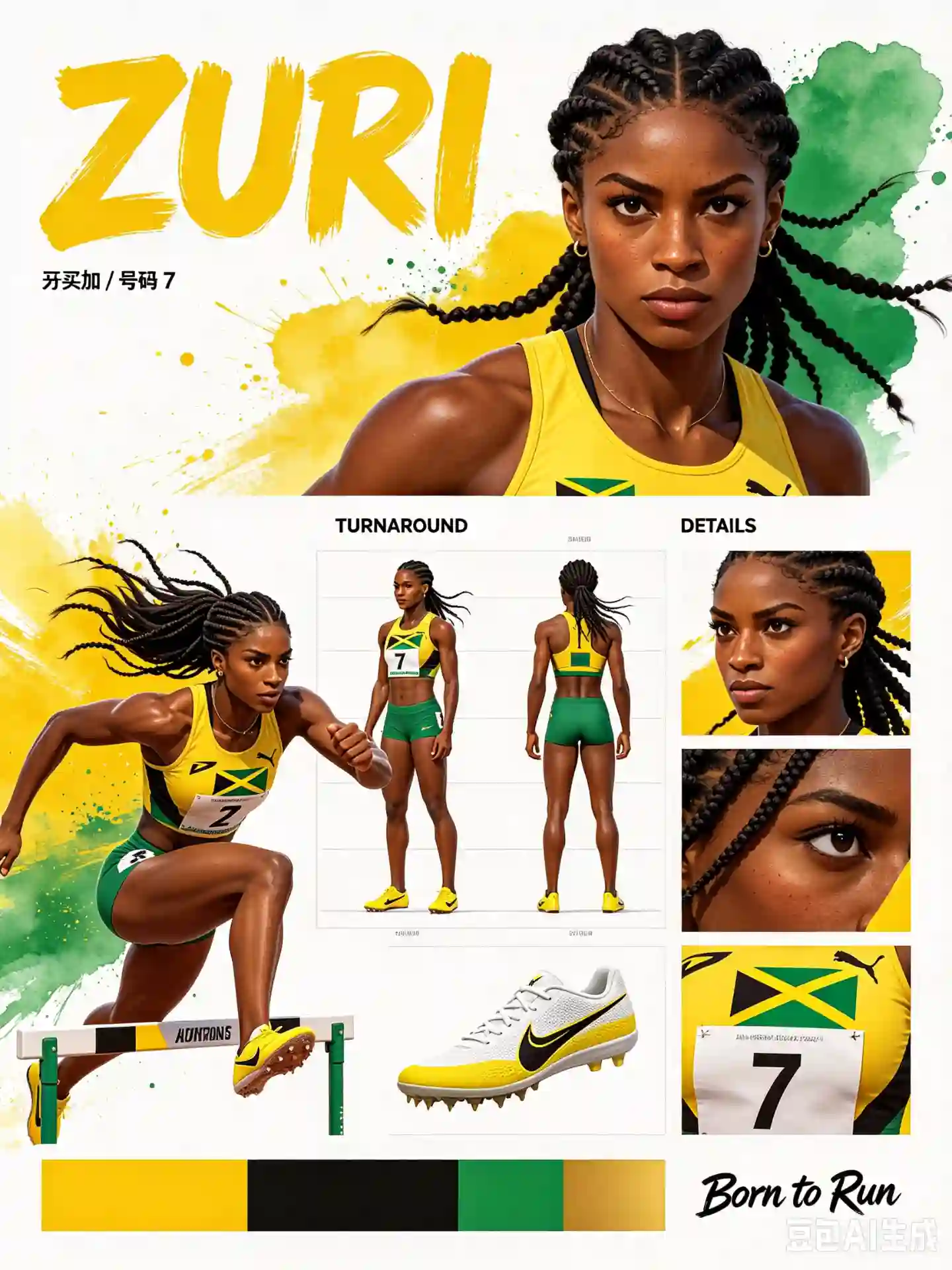 ZURI: Olympic Hurdler Character Bible - 2