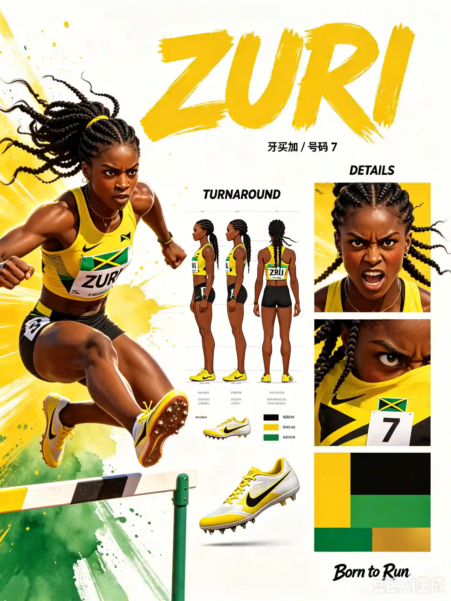 ZURI: Olympic Hurdler Character Bible - 3
