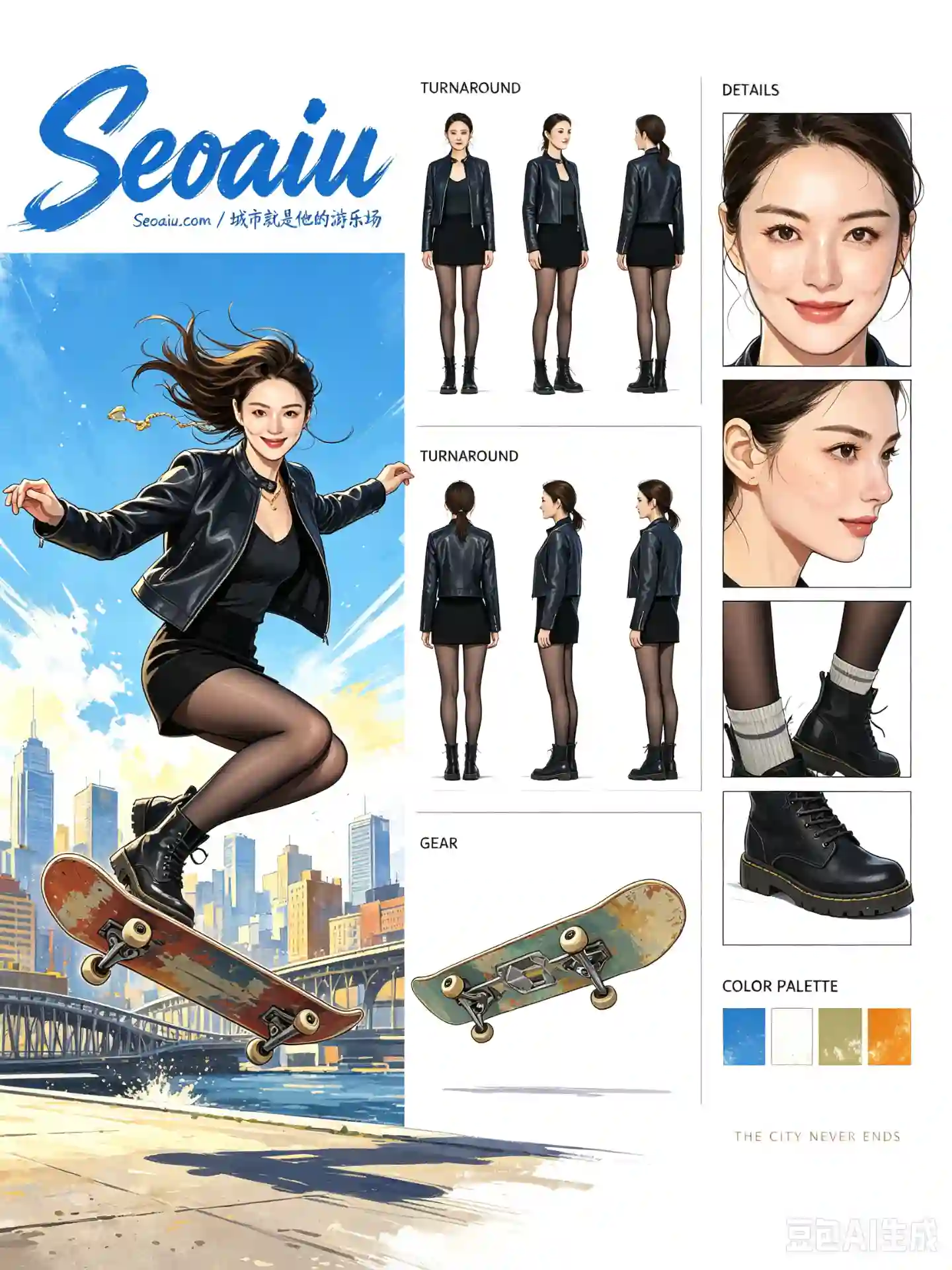 滑手 KAZ 角色美术设定集 · 城市为场 - 3