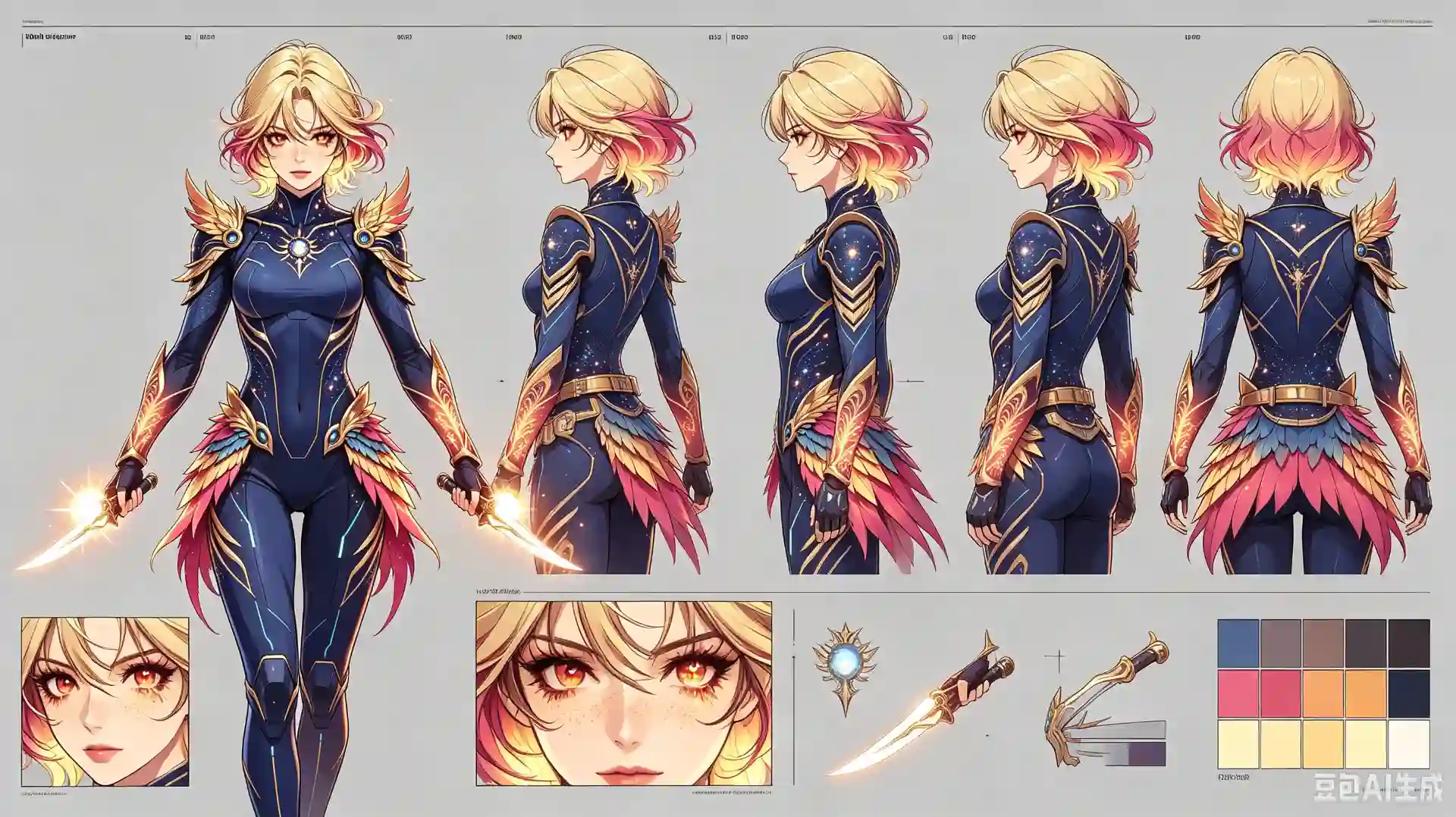 太阳凤凰少女战士·官方角色设定图 - 3