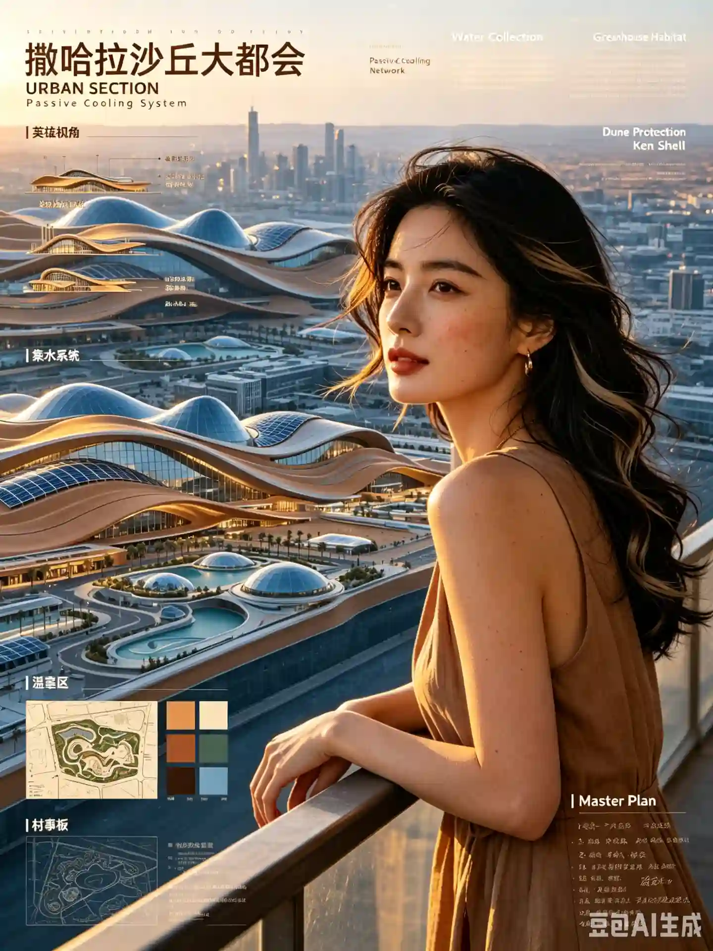 Sahara Dune Metropolis — Futuristic Architectural Vision Board - 2