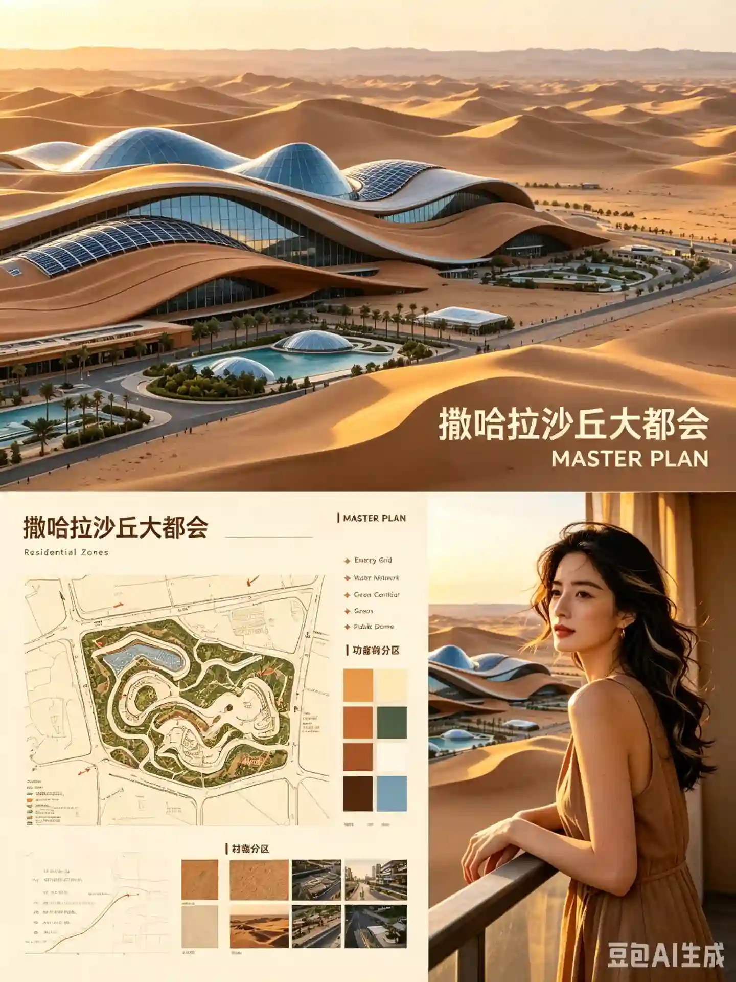 Sahara Dune Metropolis — Futuristic Architectural Vision Board - 3